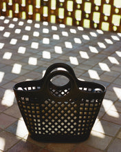Load image into Gallery viewer, Perforated Leather Ring Handle Basket Bag
