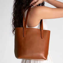 Load image into Gallery viewer, Leather Shopper Tote Bag
