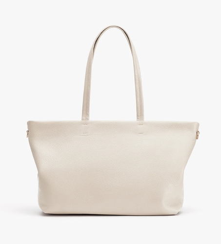 Minimal Leather Shopper Tote Bag