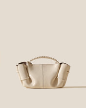 Load image into Gallery viewer, Cream Braided Handle Leather Crossbody Bag