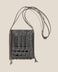 Grey Hand Woven Leather Mini Crossbody Bag