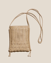 Load image into Gallery viewer, Sand Woven Leather Mini Crossbody Bag