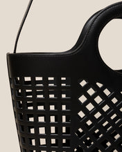 Load image into Gallery viewer, Perforated Leather Ring Handle Basket Bag