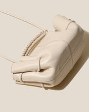 Load image into Gallery viewer, Cream Braided Handle Leather Crossbody Bag