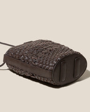Load image into Gallery viewer, Woven Leather Drawstring Mini Crossbody Bag