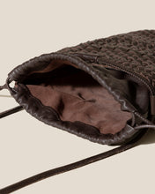 Load image into Gallery viewer, Woven Leather Drawstring Mini Crossbody Bag