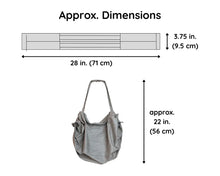 Load image into Gallery viewer, Striped 100% Cotton Foldable Large Capacity Shoulder Tote Bag
