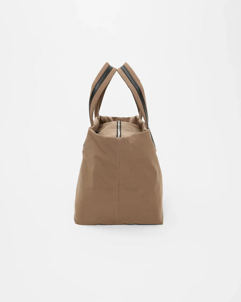 Nylon Multi-Pocket Shopper Tote Bag
